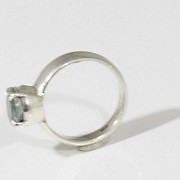 Silver rings with natural aquamarine, - 3