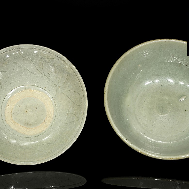 Dos cuencos de cerámica vidirada, dinastía Song - 5