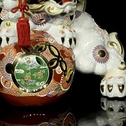León de porcelana decorativa china, S.XX