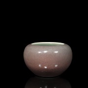 Peach bloom glazed porcelain vase, with Qianlong mark - 2