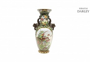 Gran jarrón en porcelana china, s.XX