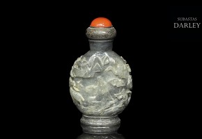 Carved stone snuff-bottle, Qing dynasty