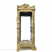 Carved and gilded wood niche, 19th century