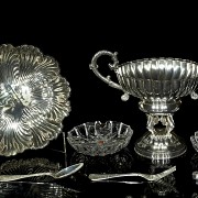 Set of utensils with silver, 20th century