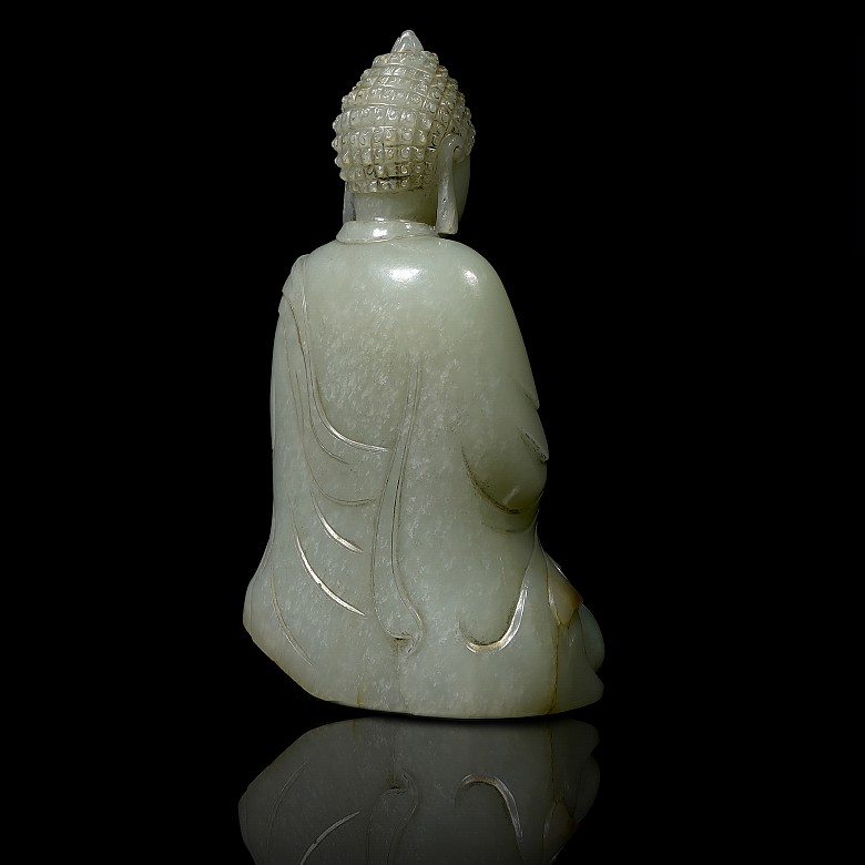 Buda de jade celadón, dinastía Ming