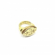 Ring in 18-22k yellow gold, java models 10th century