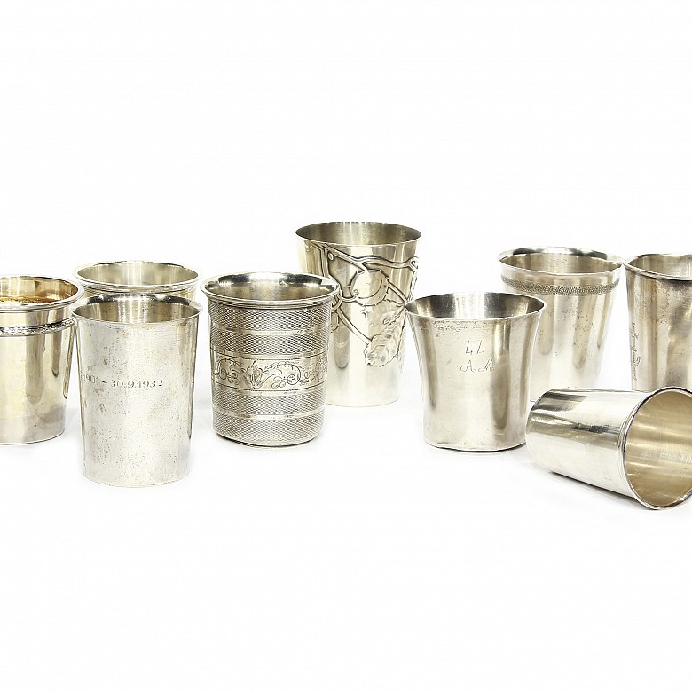 Lot of silver cups