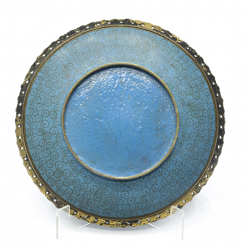 Metal plate with enamel, 20th century - 4