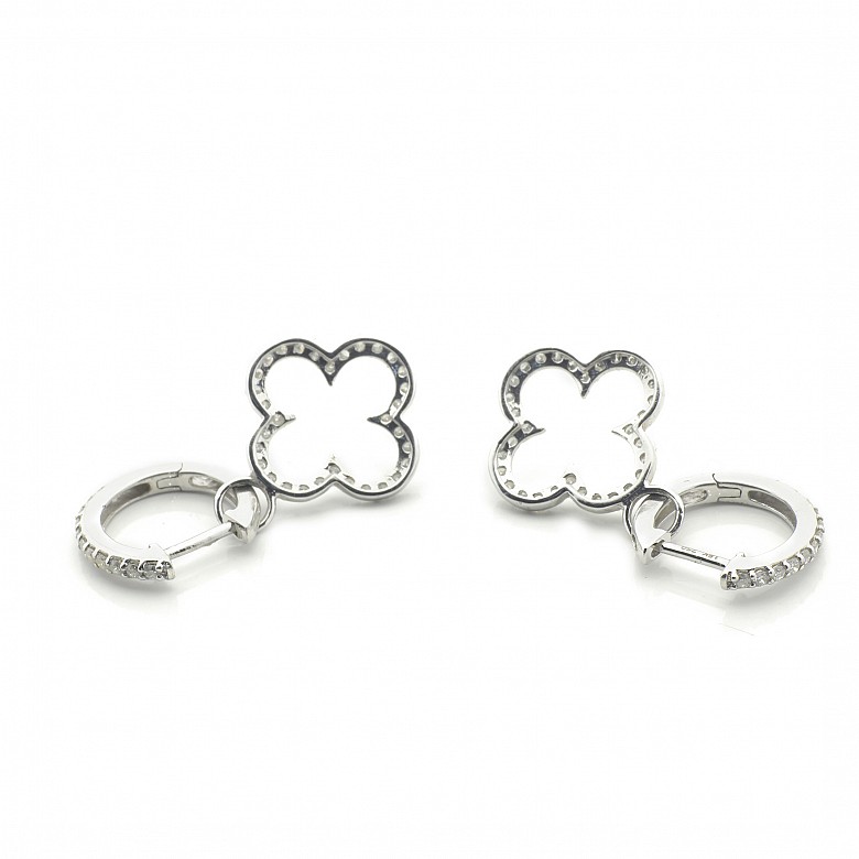 Earrings in 18k white gold and diamonds - 3