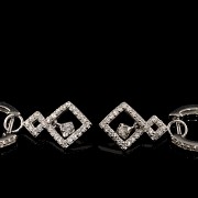 Earrings in 18k white gold and diamonds - 2
