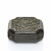 Carved wooden dragon box, Qing dynasty