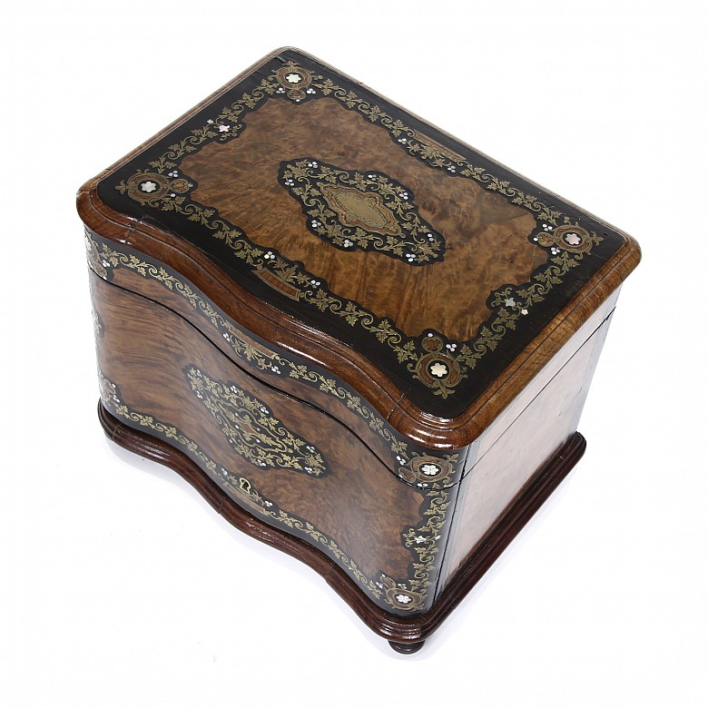 Marquetry cigar box, 19th c. - 3