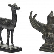 Tres pequeñas figuras de bronce, Asia. - 4