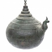 Indonesian bronze teapot. - 1
