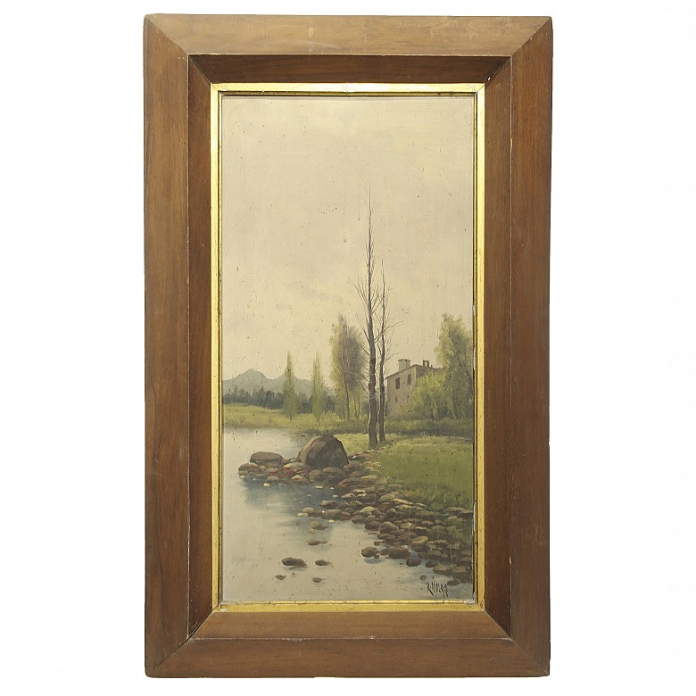 R. Molas (19th century) Set of three landscapes - 1