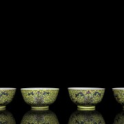 Four Chinese porcelain bowls, 20th century