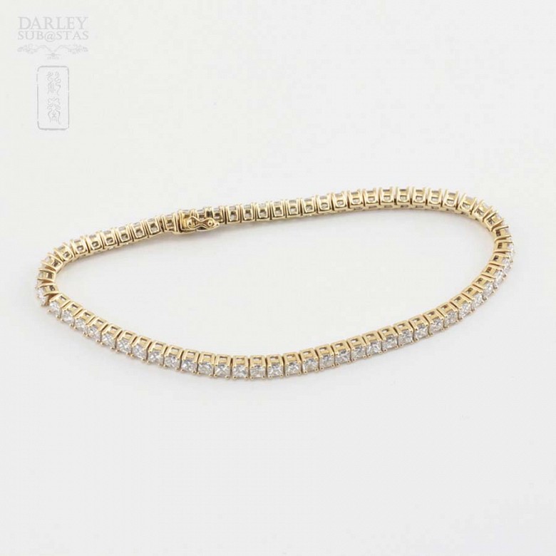 Gold and diamond Rivier bracelet 4.60cts. - 9