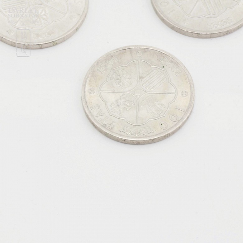 Tres monedas de plata - España 1966 - 5