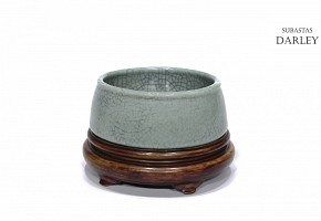 Chinese celadon porcelain bowl, Qing dynasty.
