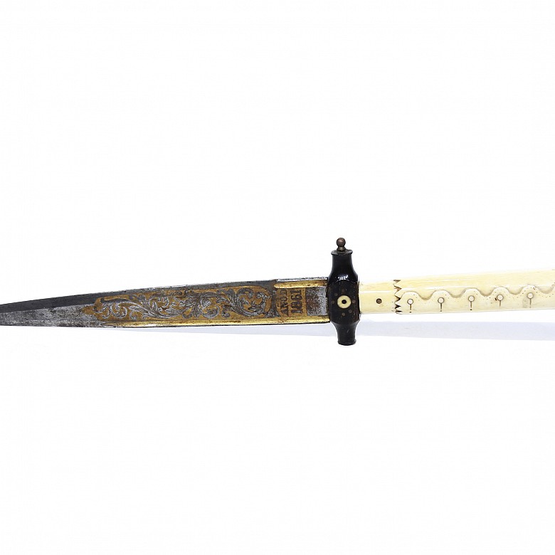 Dagger with ivory handle, Toledo, 19th century