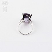 ring with 17.94 cts amethyst diamonds and 18k white gold - 2