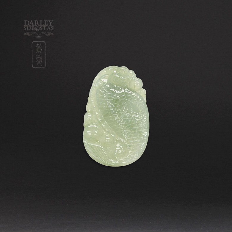 Natural jadeite pendant - 1