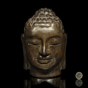 Wooden Buddha head, Asia, 20th century - 5