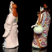 Pair of porcelain sages, China, 20th century - 4