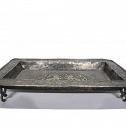 Chinese metal tray, Tang style.