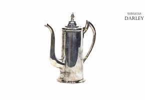 Chinese silver punched coffee pot, 925 sterling.