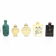 Lot of seven bottles of snuff, 20th century