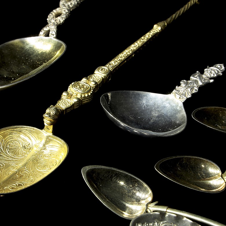 Cucharas de plata decorativas, S.XIX - pps.S.XX
