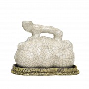 Recipiente de cerámica Guanyao, dinastía Qing. - 3