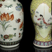 Dos jarrones de porcelana china, S.XX - 3