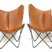 Pair of BKF chairs, Isist Leather - 1