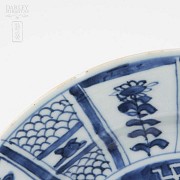 一对十七世紀 清代 1662-1722花卉蓝瓷盆 - 7
