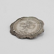 Broche con moneda de plata - Mexico 1968 - - 4