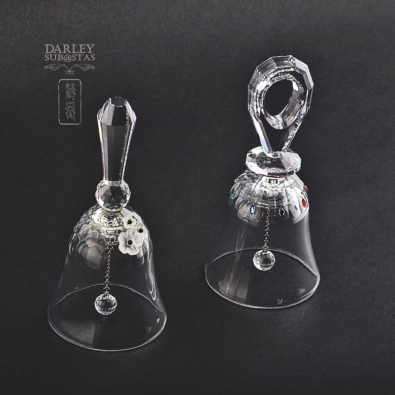 Set of two figures in Swarovski crystal, two bells - 3