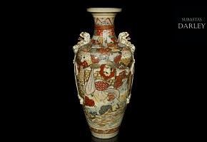 Jarrón de porcelana satsuma, Japón, med.S.XX