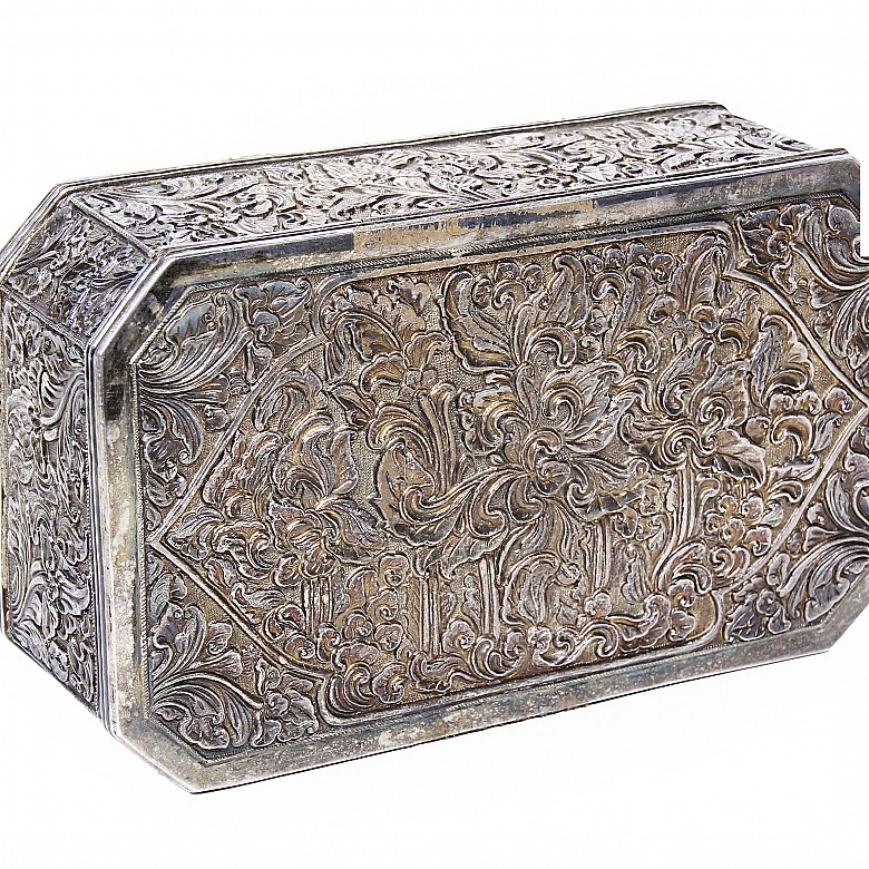 Caja-joyero de plata indonesia, ley 800