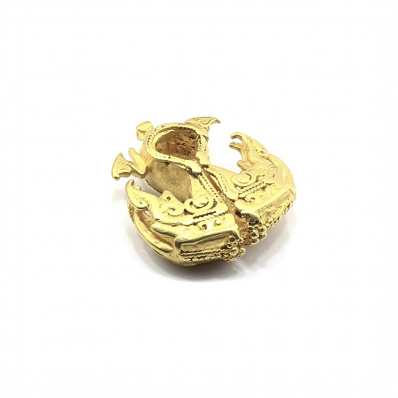 22k yellow gold pendant - 2