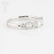 Fantástico anillo oro blanco 18k y diamantes - 3