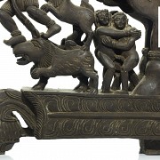 Warrior riding wooden, India, S.XIX - XX - 6