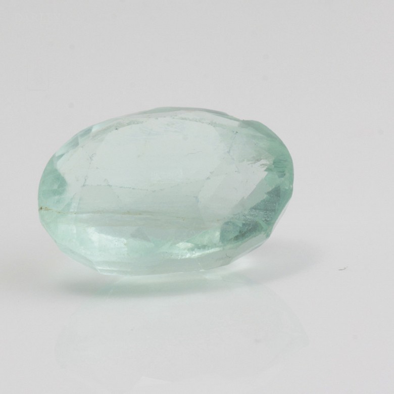 Natural emerald in light color, 32.88cts in weight, - 5