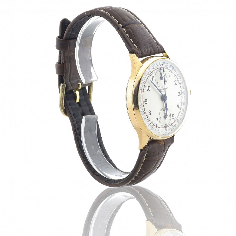 Chronographe Suisse Cie watch in 18k yellow gold - 2