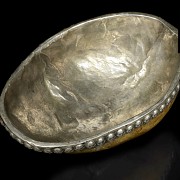 Tibetan kapala mounted in silver, 19th century