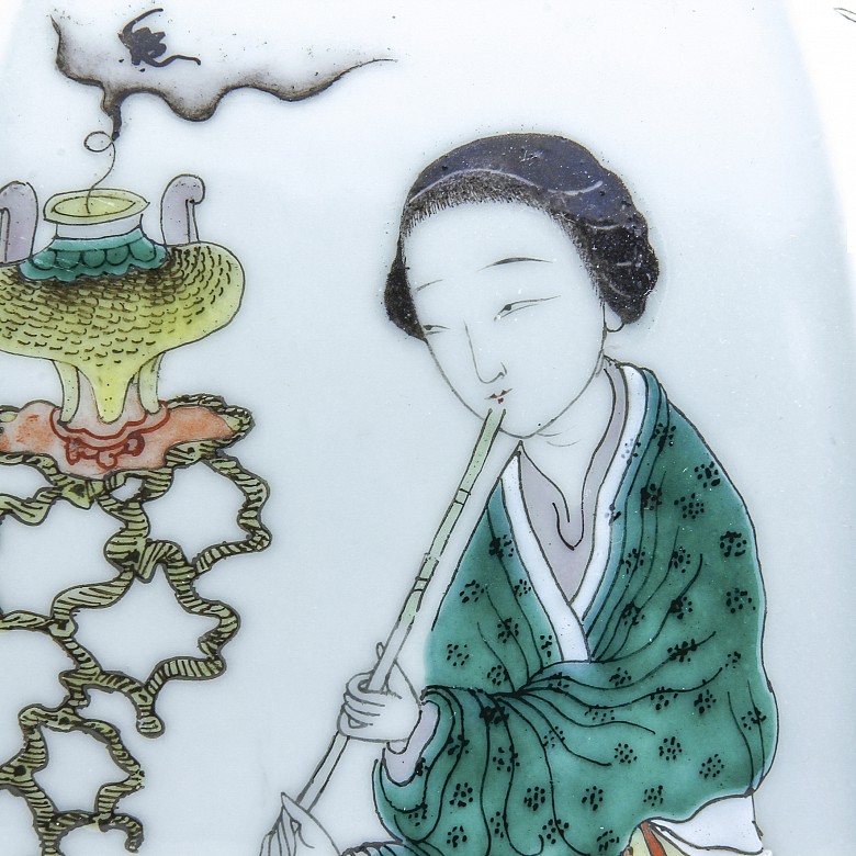 Porcelain vase famille verte, Qing dynasty.