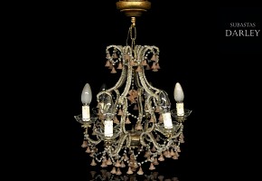 Glass bead chandelier, 20th century