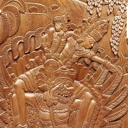 Pareja de paneles de madera tallada, Bali, med.s.XX. - 3