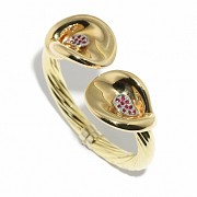 Slave in 18k yellow gold, diamonds and rubies of 1.00cts.